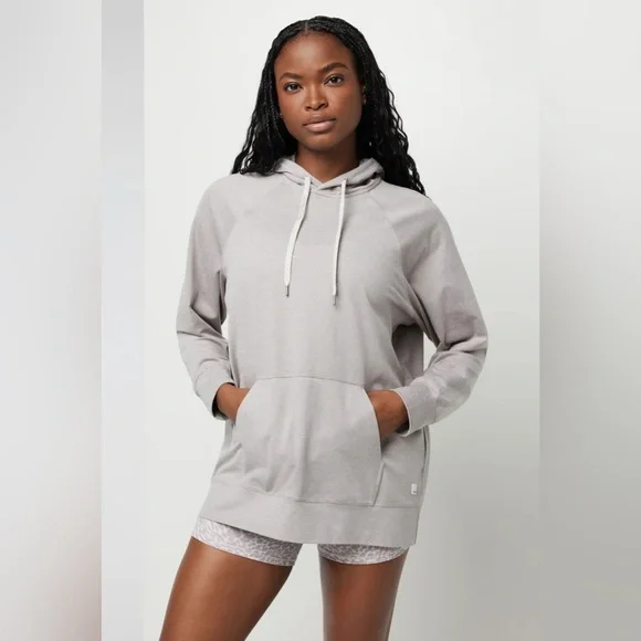 NWT Vuori Womens Halo Oversized Hoodie XS Soft Pewter Heather - Picture 4 of 7